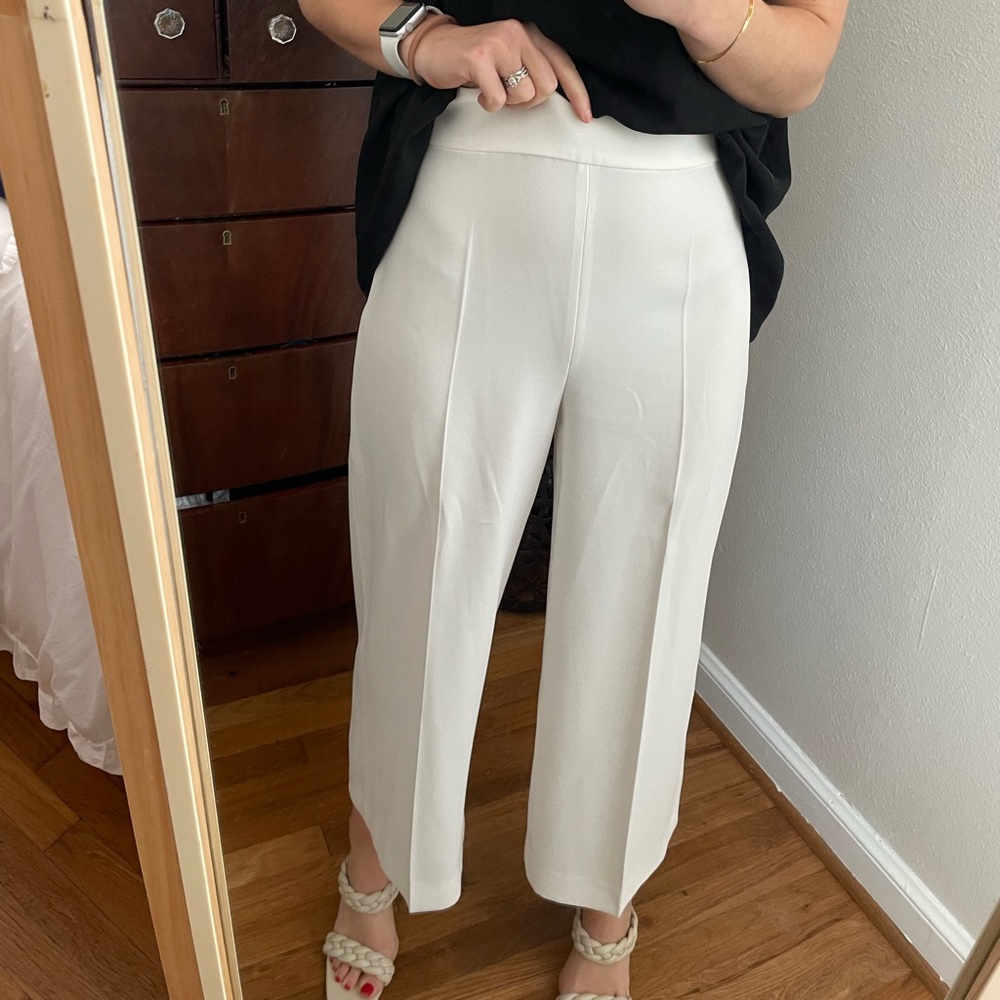 Never worn white Zara work pants